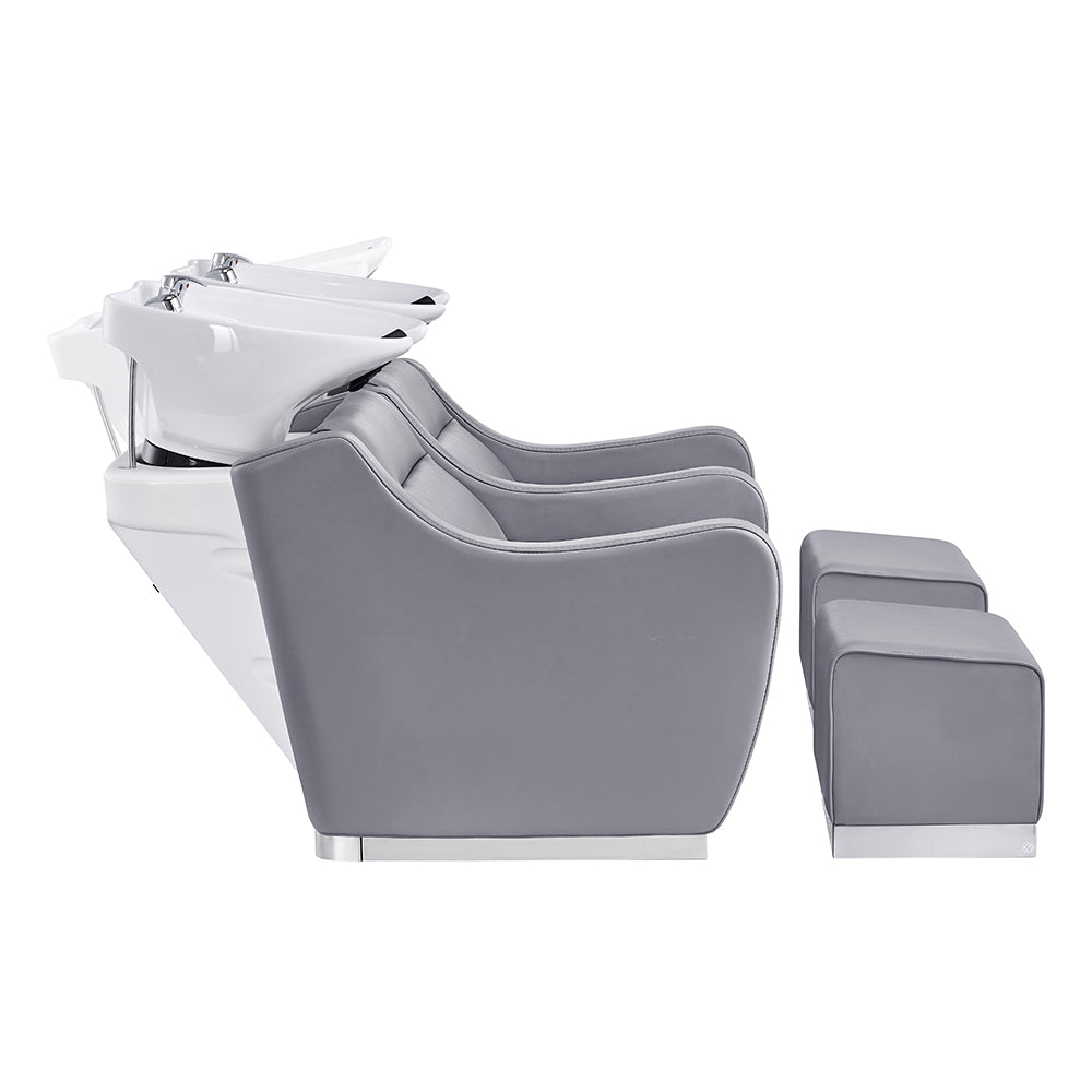 DIR Majestic Double Seats Shampoo Chair – Space-Saving Salon Solution