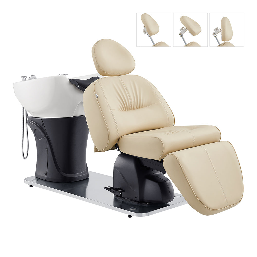 DIR Maximus Spa Salon Reclining Shampoo Bed with Rotating Seat