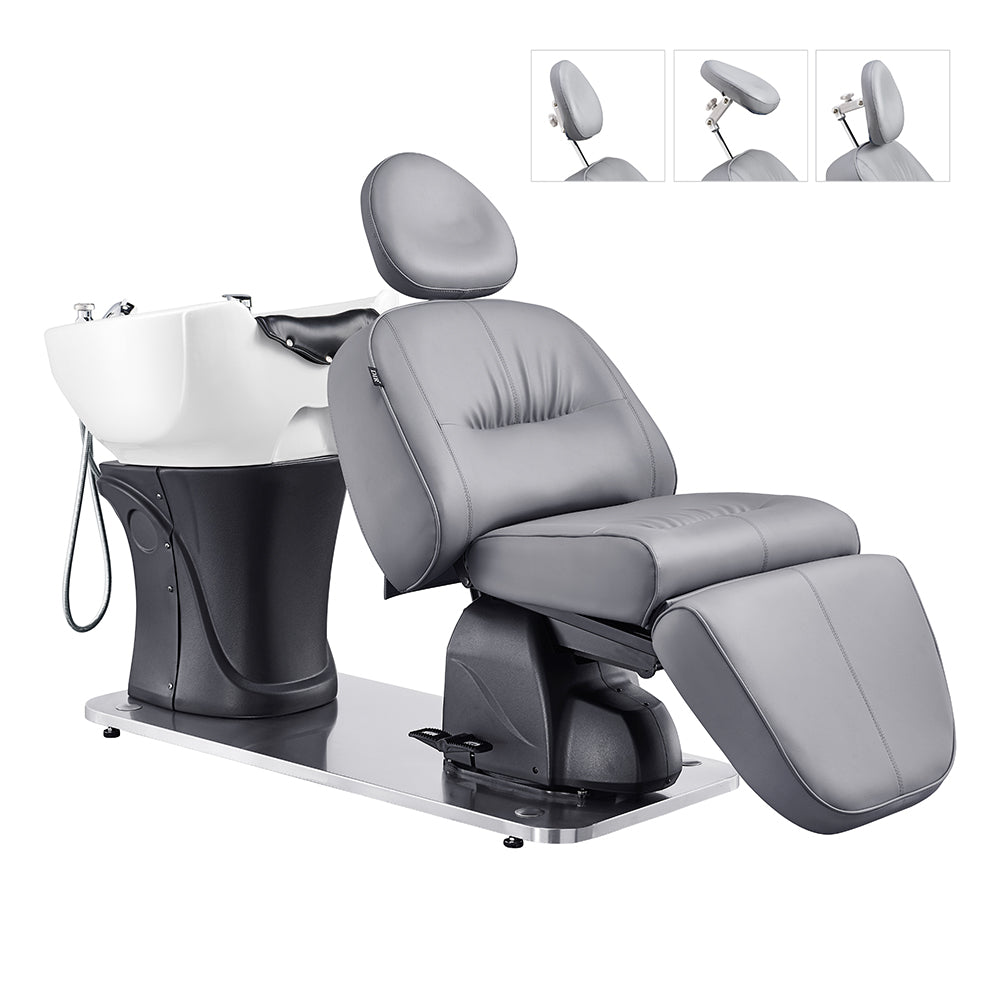 DIR Maximus Spa Salon Reclining Shampoo Bed with Rotating Seat