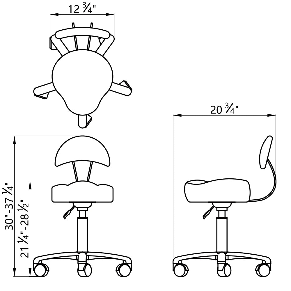 DIR Medusa Stool Chair with Backrest
