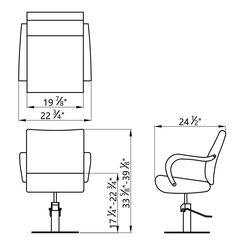 DIR Meteor Gold Salon Styling Chair