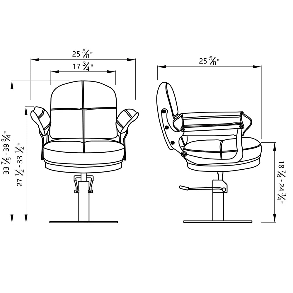 DIR Milano Salon Hairdressing Styling Chair