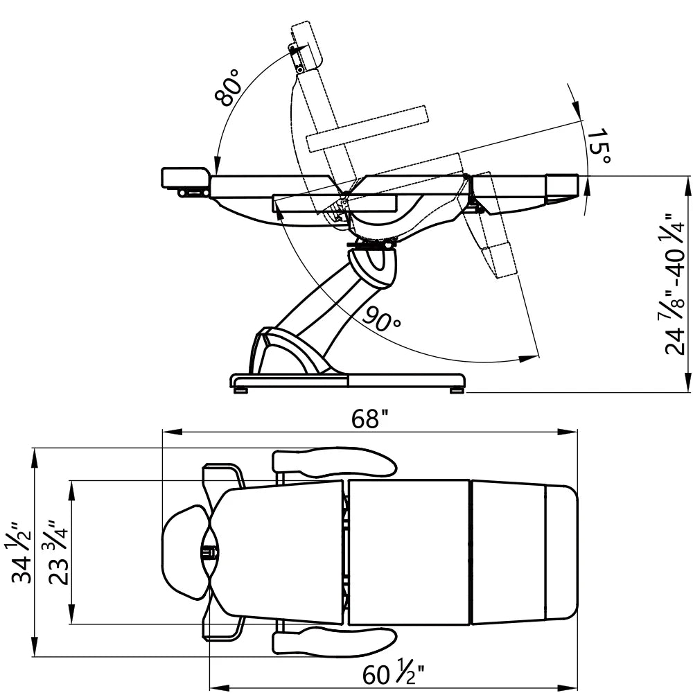 DIR Pavo 4-Motors Swivel Medical Spa Treatment Table