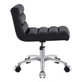 DIR Jockey Low Rolling Stool with Backrest - Black