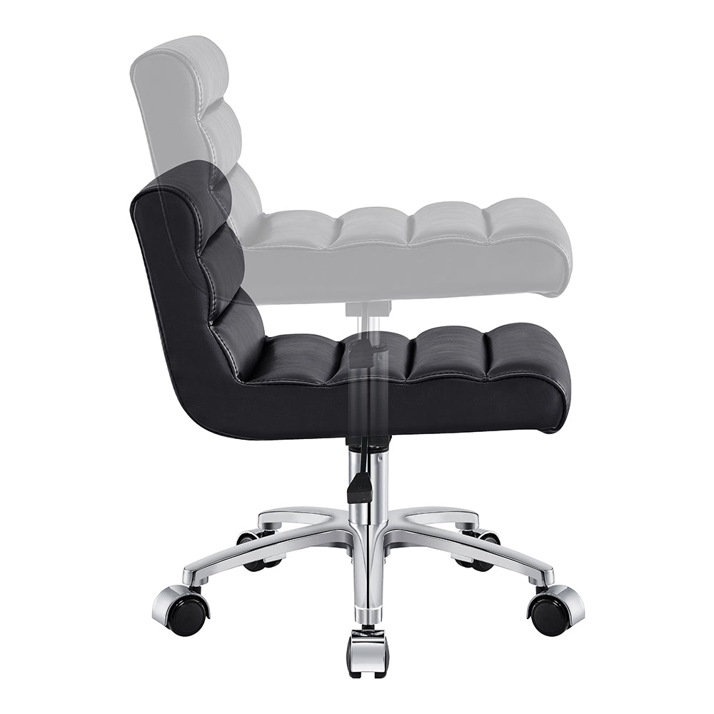 DIR Jockey Low Rolling Stool with Backrest