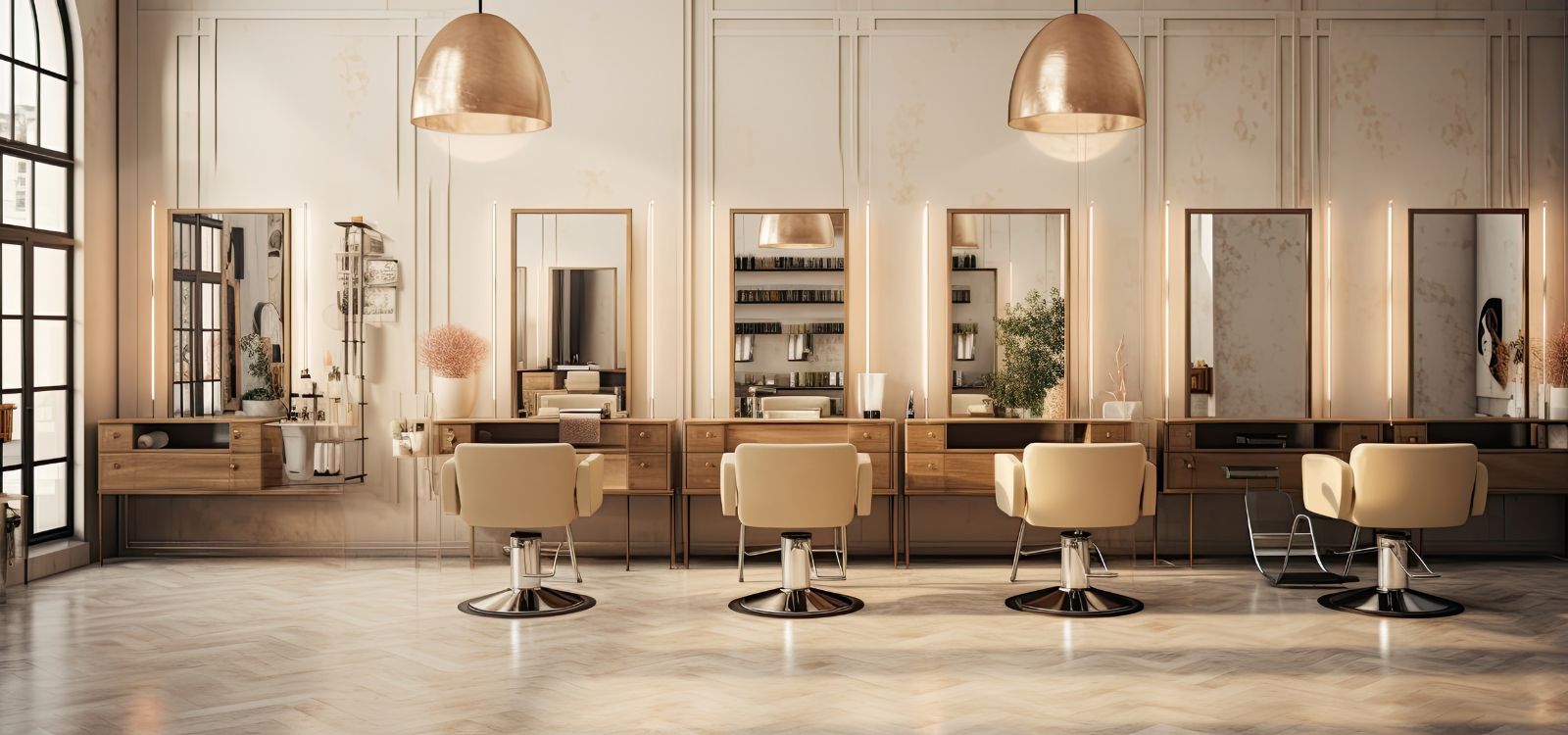 A view of inside a salon