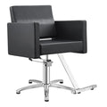 DIR Scatolina Modern Salon Chair - Square Design Hydraulic Styling Chair - Black / Square Base