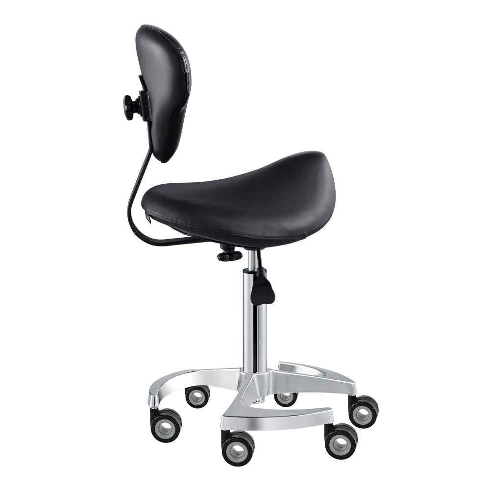 DIR Tao Rolling Saddle Stool with Back