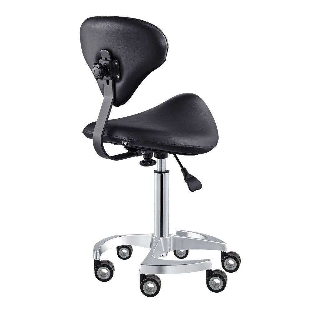 DIR Tao Rolling Saddle Stool with Back