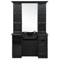 DIR Taylor Barber Station With Sink - Ash Black / Sink-Black