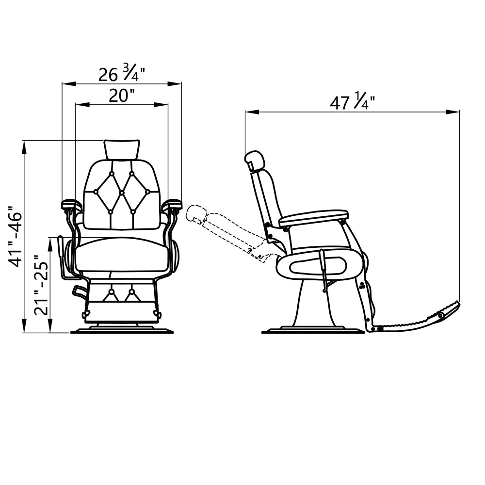 DIR Titan Hydraulic Barber Chair