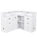 DIR Valencia Combination - LED Standing Reception Desk - White