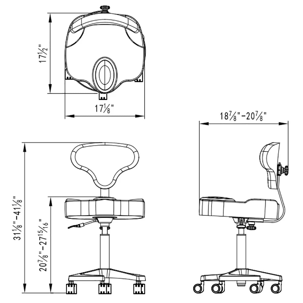 DIR Zen Rolling Stool Chair